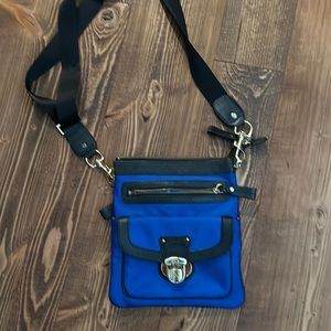 JPK Paris 75 crossbody purse. Royal blue